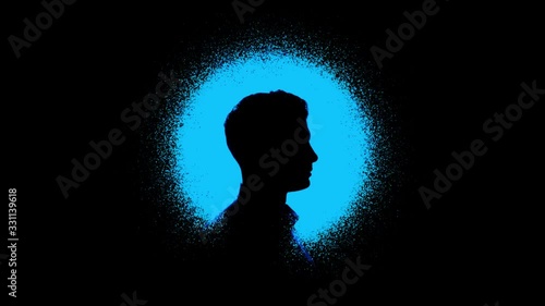 silhouette, woman, black, head, young, face, profile, people, white, shadow, person, portrait, abstract, illustration, isolated, love, blue, dark, figure, outline, human, concept, beauty