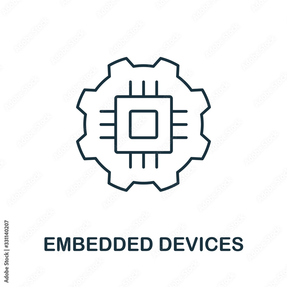 Embedded Devices icon from iot collection. Simple line Embedded Devices icon for templates, web design and infographics Embedded Devices icon from iot collection. Simple line Embedded Devices icon for templates, web design and infographics