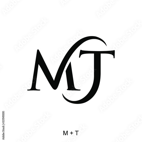 Obraz na plátně M and T letter for logo design concept, very suitable in various business purposes, also for icon, symbol and many more