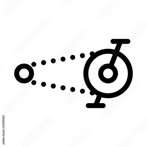 Pedal Bike Chain Icon Vector. Outline Pedal Bike Chain Sign. Isolated Contour Symbol Illustration