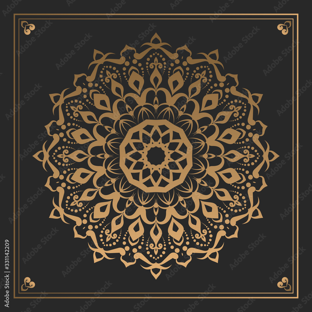 Naklejka premium Creative luxury decorative mandala background