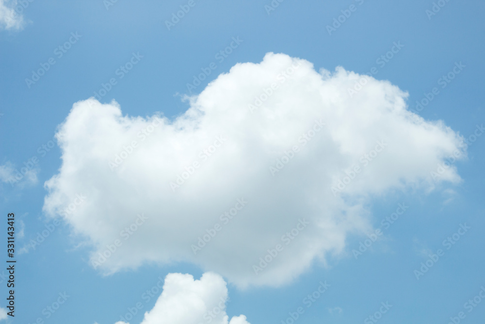 Obraz premium Bright blue sky with white clouds for background or wallpapers