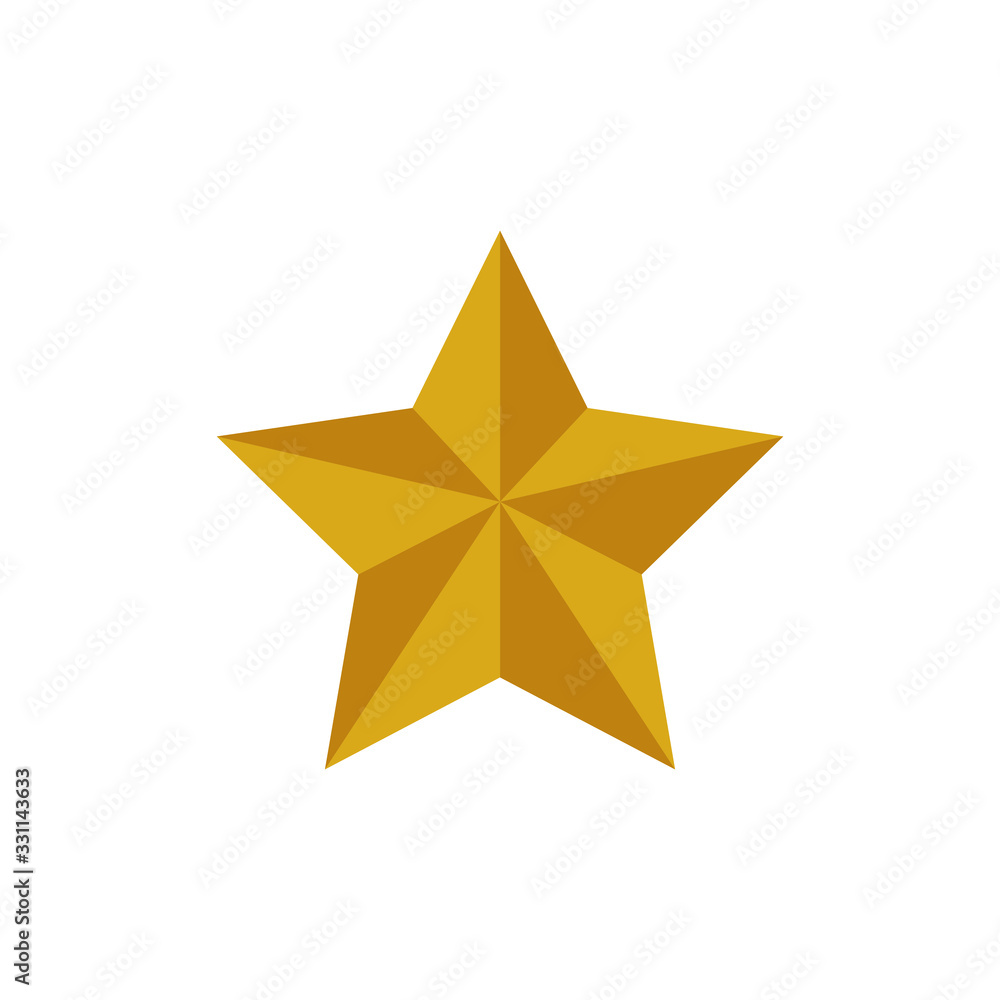 gold star flat icon. Design vector template gold star flat icon. Design vector template