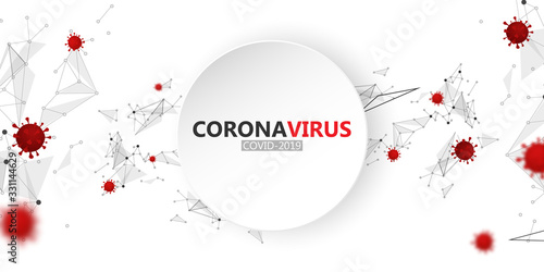 Coronavirus or Corona virus concept. covid-19 explosion lines.