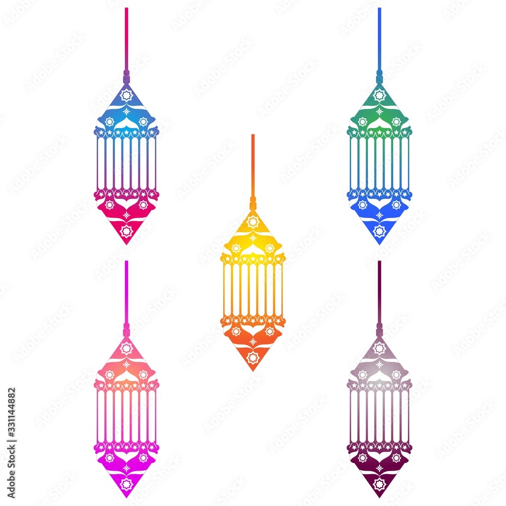 Ramadan Lantern Design in Set for Creative Concept of Islamic Celebration. Ramadan Lantern Design in Set for Creative Concept of Islamic Celebration.