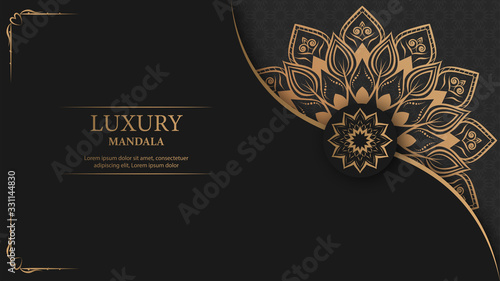Creative luxury decorative mandala background photo