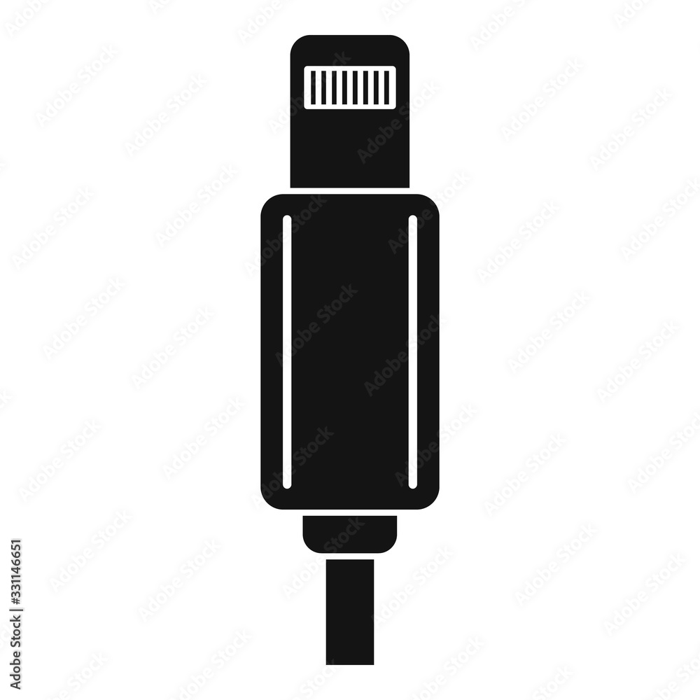 Light cable adapter icon. Simple illustration of light cable adapter vector icon for web design isolated on white background Light cable adapter icon. Simple illustration of light cable adapter vector icon for web design isolated on white background