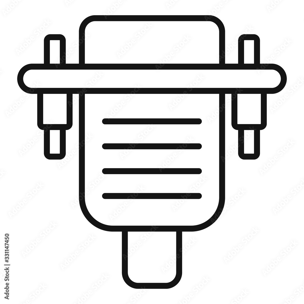 Old computer adapter icon. Outline old computer adapter vector icon for web design isolated on white background Old computer adapter icon. Outline old computer adapter vector icon for web design isolated on white background
