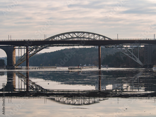 Photography bridge over the river in stockholm