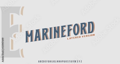 MARINEFORD A VINTAGE AND CLASSIC FONT SERIES ,VECTOR SET, DISPLAY TYPEFACE