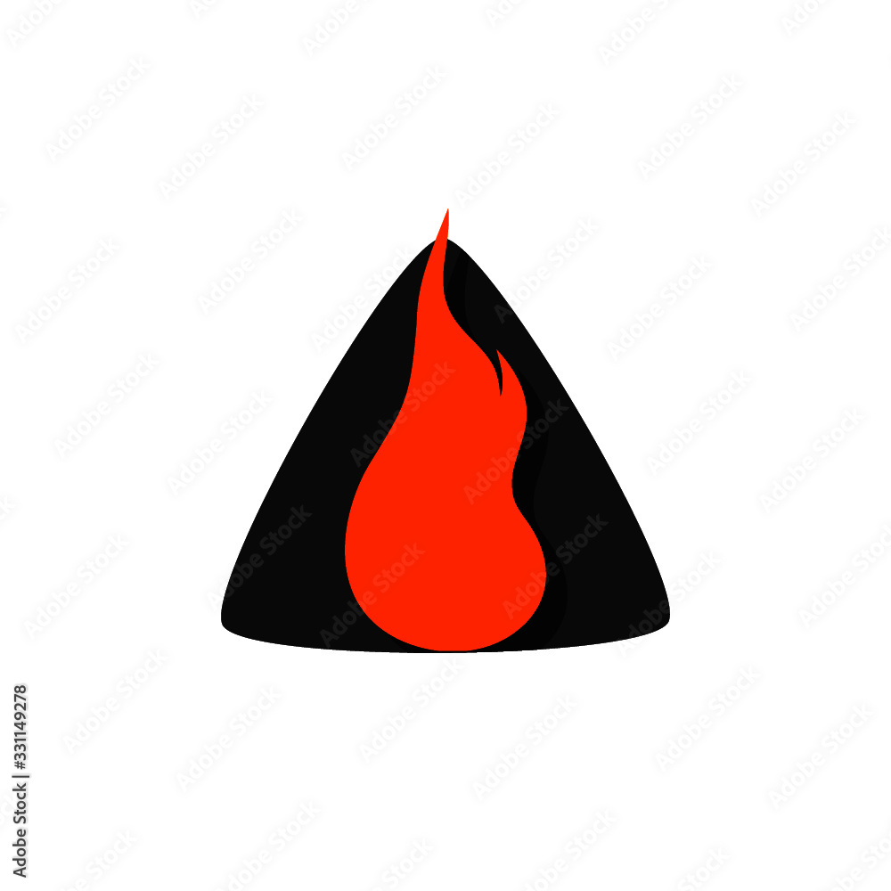 Fototapeta premium Flame logo. Fire logo design graphic isolated on white background