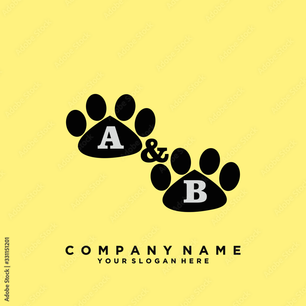 Initial Letter AB Logo With circle Template Vector Initial Letter AB Logo With circle Template Vector