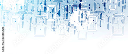 Technology data background, idea of global business solution