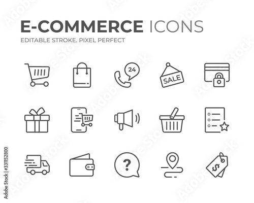 E-Commerce Line Icons Set