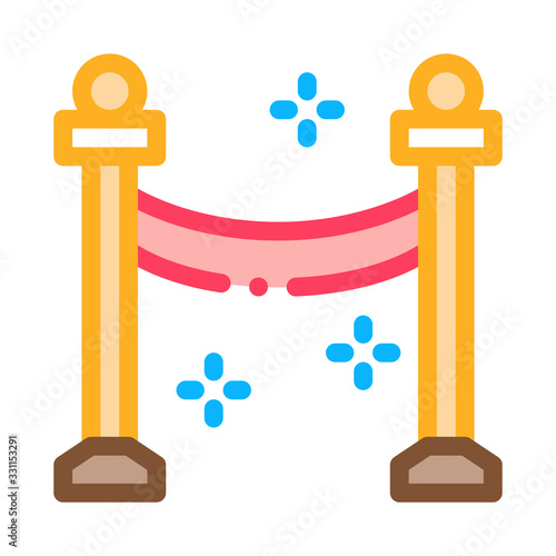 Passage Closed Icon Vector. Outline Passage Closed Sign. Isolated Contour Symbol Illustration