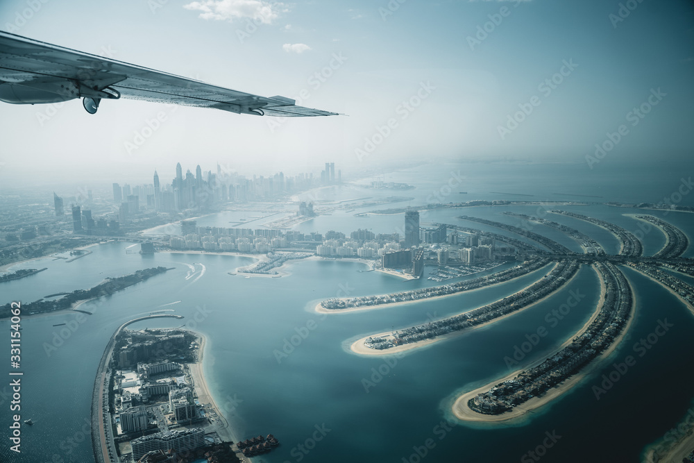 aerial view of Dubai city