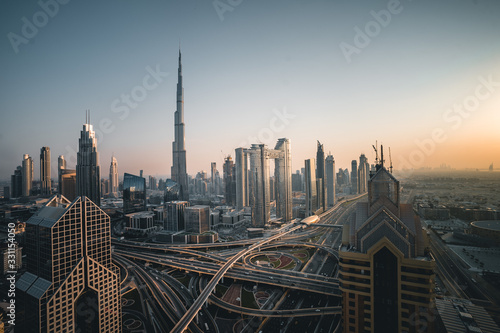view of Dubai from the rooftop