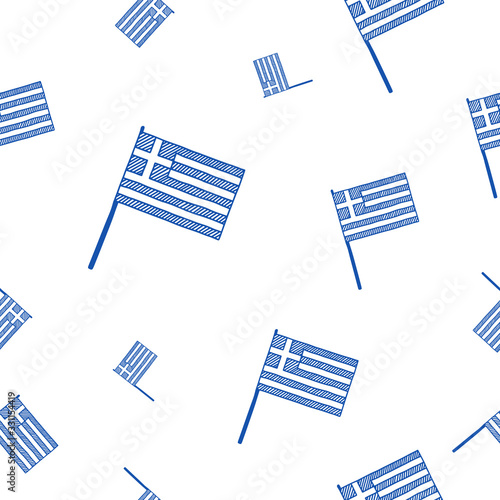 Greek Independence Day Seamless pattern. National freedom holiday. Vector Illustration.