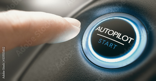 Car Autopilot Switch Button. photo