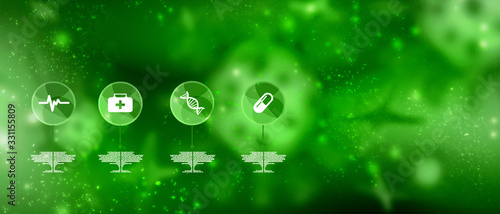 2D illustration medical structure background