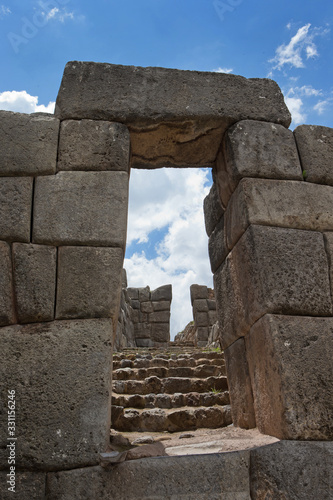 Sacsayhuamán. Pre Inca temple complex Peru. Cusco. Saqsaywaman photo