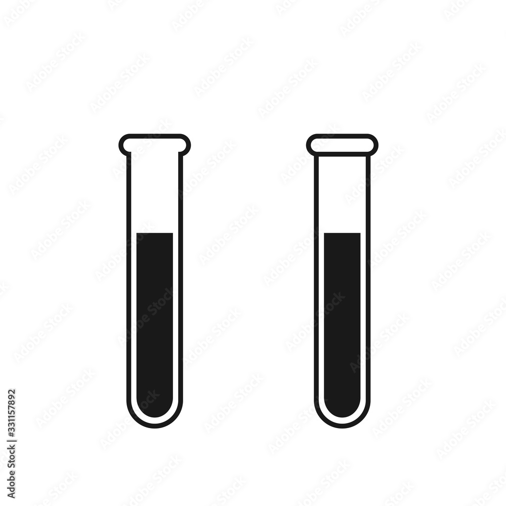 test tube icon set. simple style laboratory and medical design element test tube icon set. simple style laboratory and medical design element