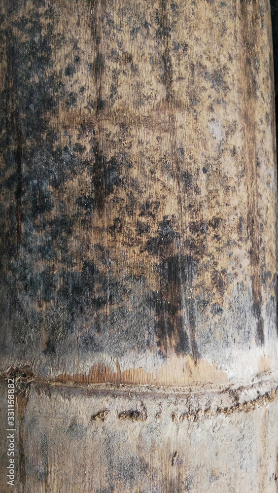 close up of aged bamboo surface