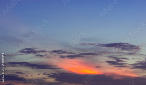 Twilight sky and clouds background © boonsom