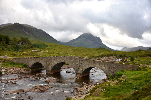 Old bridge in Cuillin Hills (Isle of Skye, Scotland)