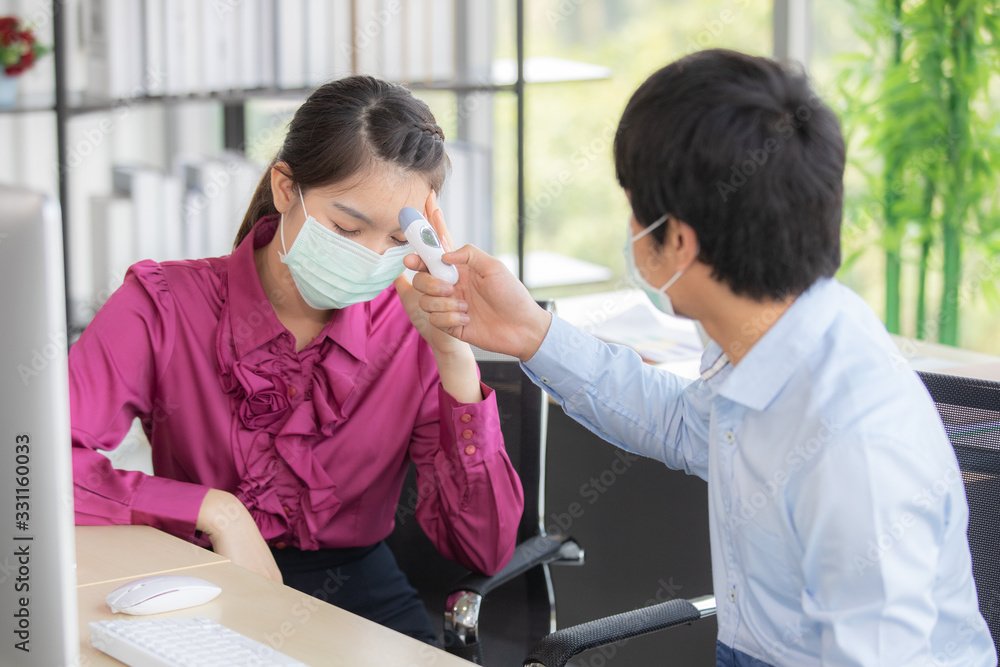 Businesswoman ills and get help by friend. Businesswoman ills and get help by friend.