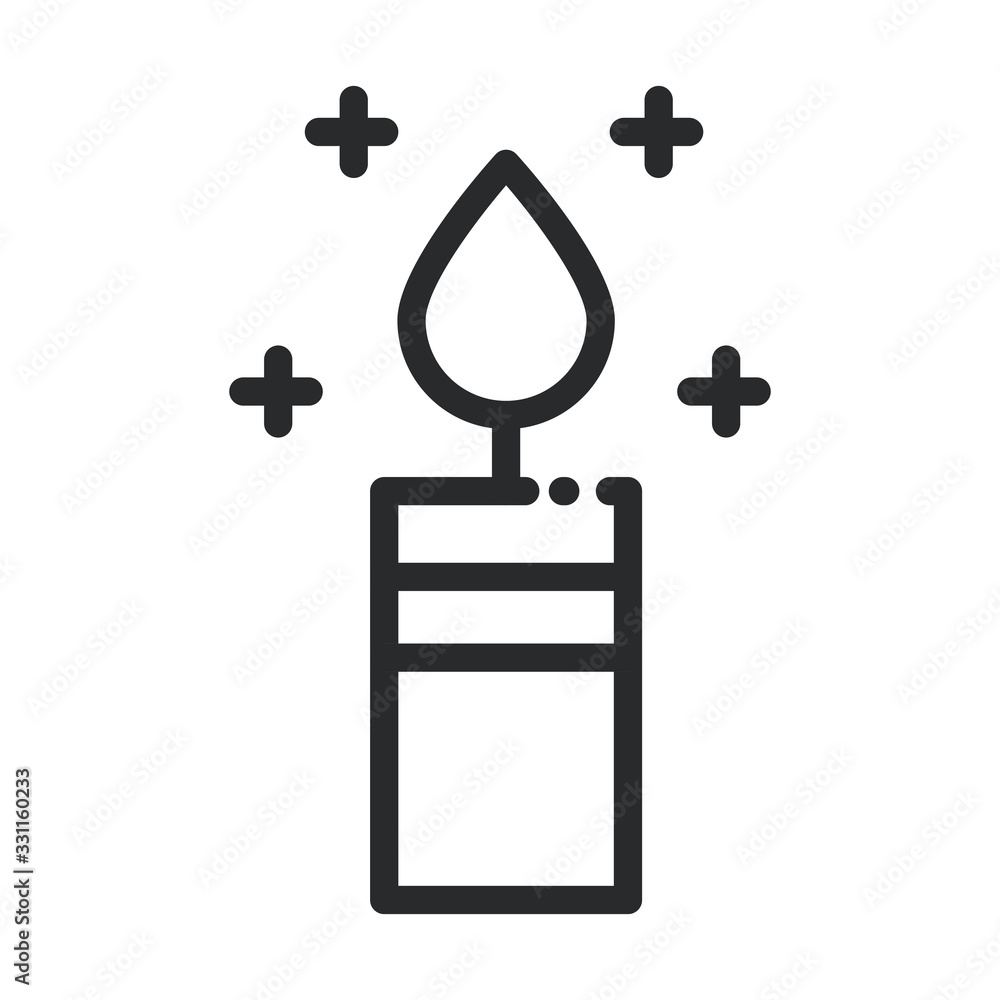 burning candle religious ramadan arabic islamic celebration line style icon burning candle religious ramadan arabic islamic celebration line style icon