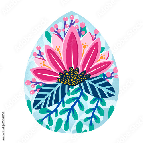 Cute hand drawn easter egg