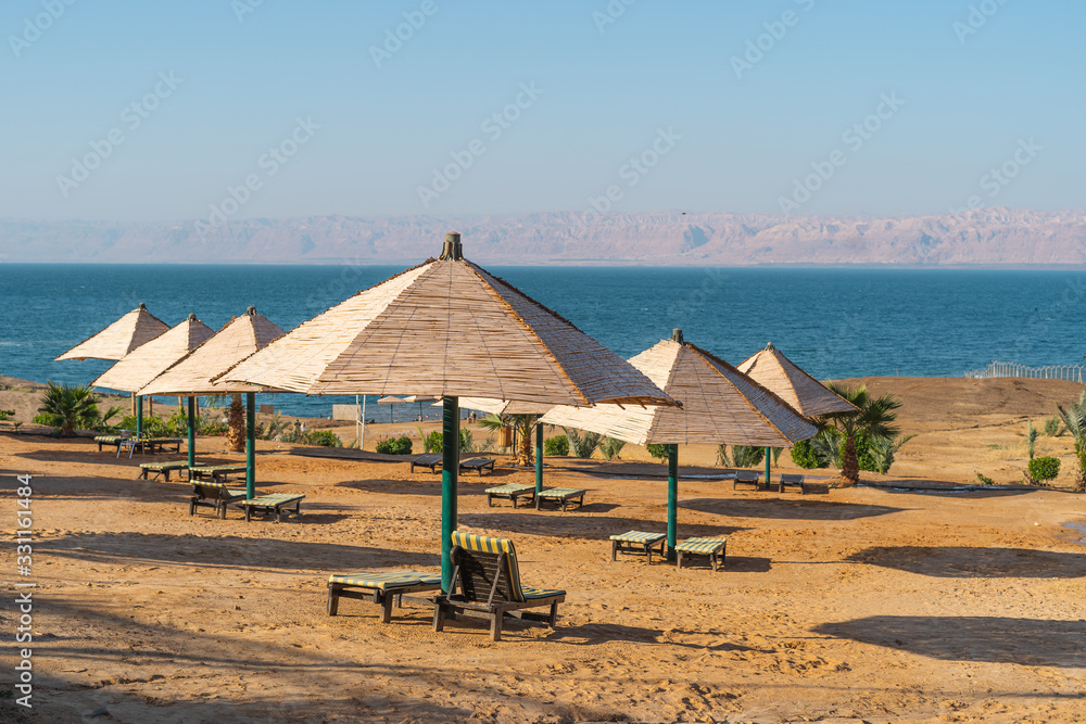 Landscape of Dead sea in a morning, Jordan, Arab Landscape of Dead sea in a morning, Jordan, Arab