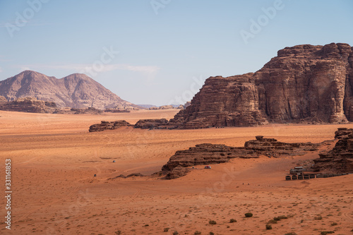 Mountain and desert in Wadi Rum  famous desert in Jordan  Arab