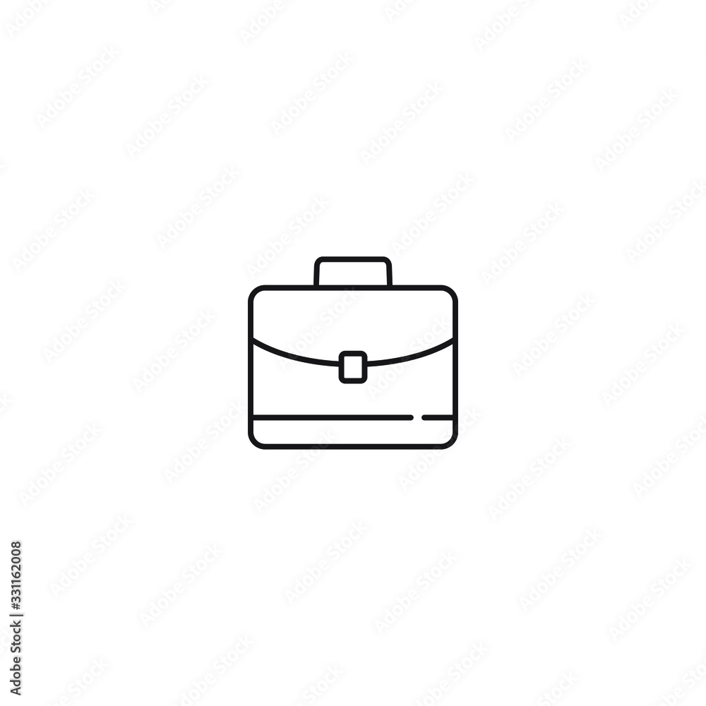 Briefcase line icon, linear style pictogram isolated on white. Suitcase, portfolio symbol. Briefcase line icon, linear style pictogram isolated on white. Suitcase, portfolio symbol.
