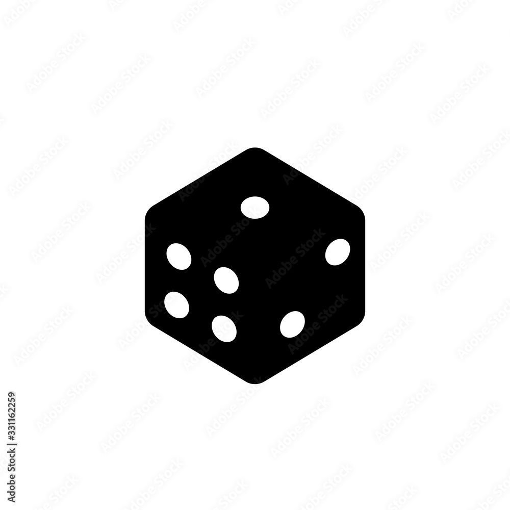 Dice cube. Vector icon Dice cube. Vector icon
