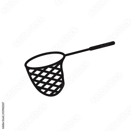Butterfly catching net icon design. Vector