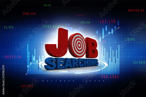 Search Job Concept 3d illustration