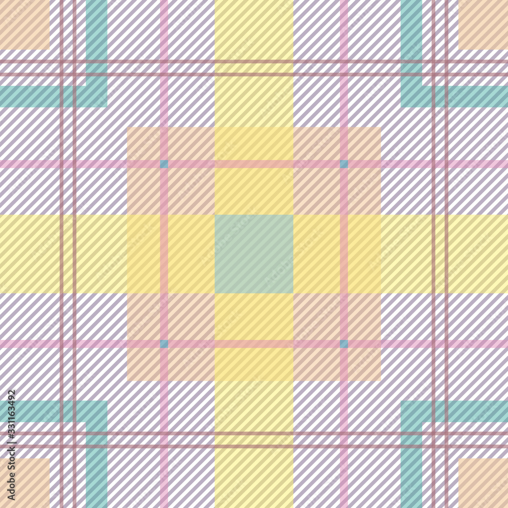 Tartan fabric in gray ,blue, yellow shades. Seamless pattern. For a site about fabrics,wallpapers , art, mathematics, drawing. Vector illustration. Tartan fabric in gray ,blue, yellow shades. Seamless pattern. For a site about fabrics,wallpapers , art, mathematics, drawing. Vector illustration.