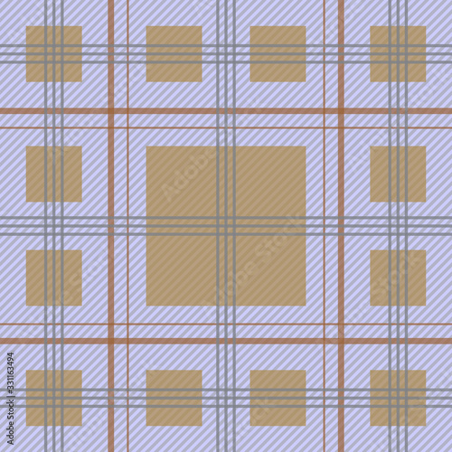 Tartan fabric ingray and brown shades.  Seamless pattern. For a site about fabrics,wallpapers , art, mathematics, drawing. Vector illustration.