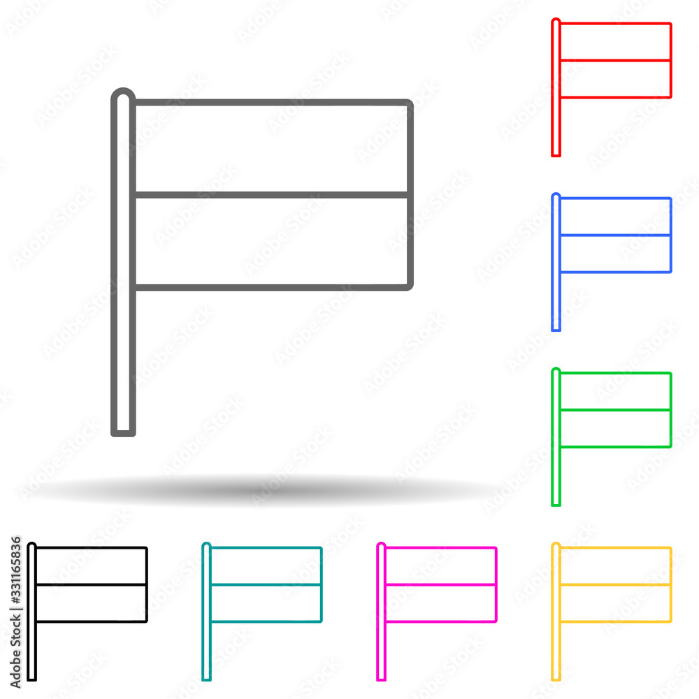 Monaco multi color set icon. Simple thin line, outline vector of flags icons for ui and ux, website or mobile application Monaco multi color set icon. Simple thin line, outline vector of flags icons for ui and ux, website or mobile application