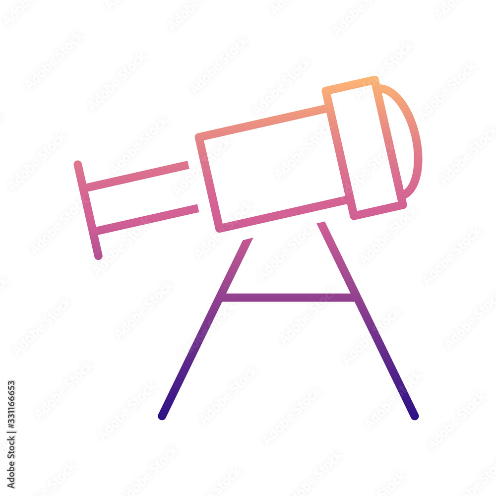 telescope nolan icon. Simple thin line, outline vector of Scientifics study icons for ui and ux, website or mobile application telescope nolan icon. Simple thin line, outline vector of Scientifics study icons for ui and ux, website or mobile application