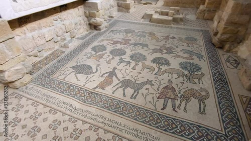 Looking at a beautiful fresco in Jordan