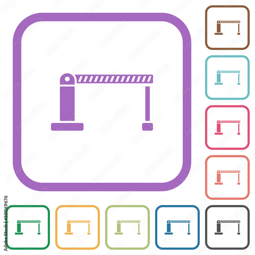 Closed barrier simple icons