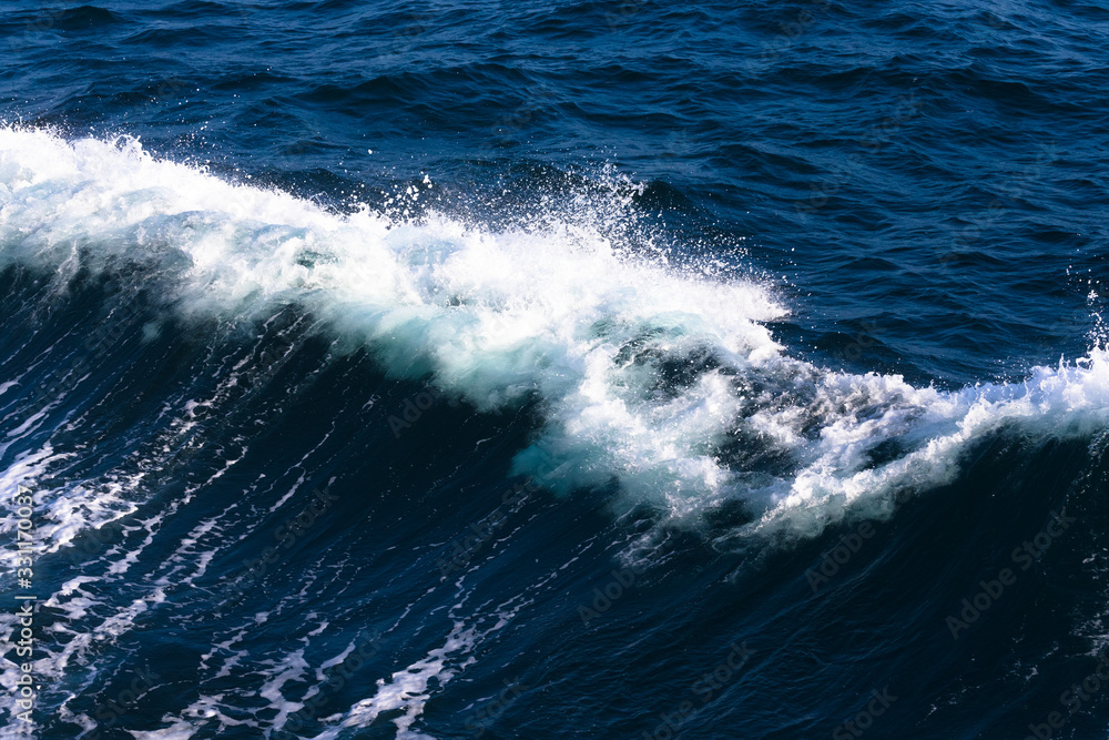 White crest of a sea wave. Selective focus. Shallow depth of field White crest of a sea wave. Selective focus. Shallow depth of field