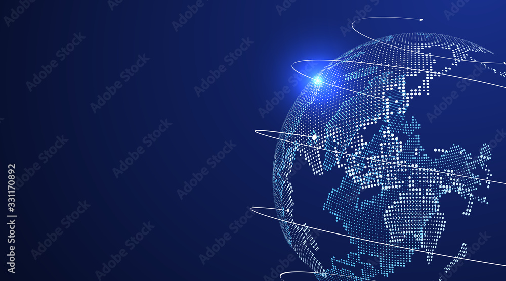3D earth graphic symbolizing global trade, vector illustration. 3D earth graphic symbolizing global trade, vector illustration.