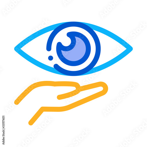 Vision Support Icon Vector. Outline Vision Support Sign. Isolated Contour Symbol Illustration