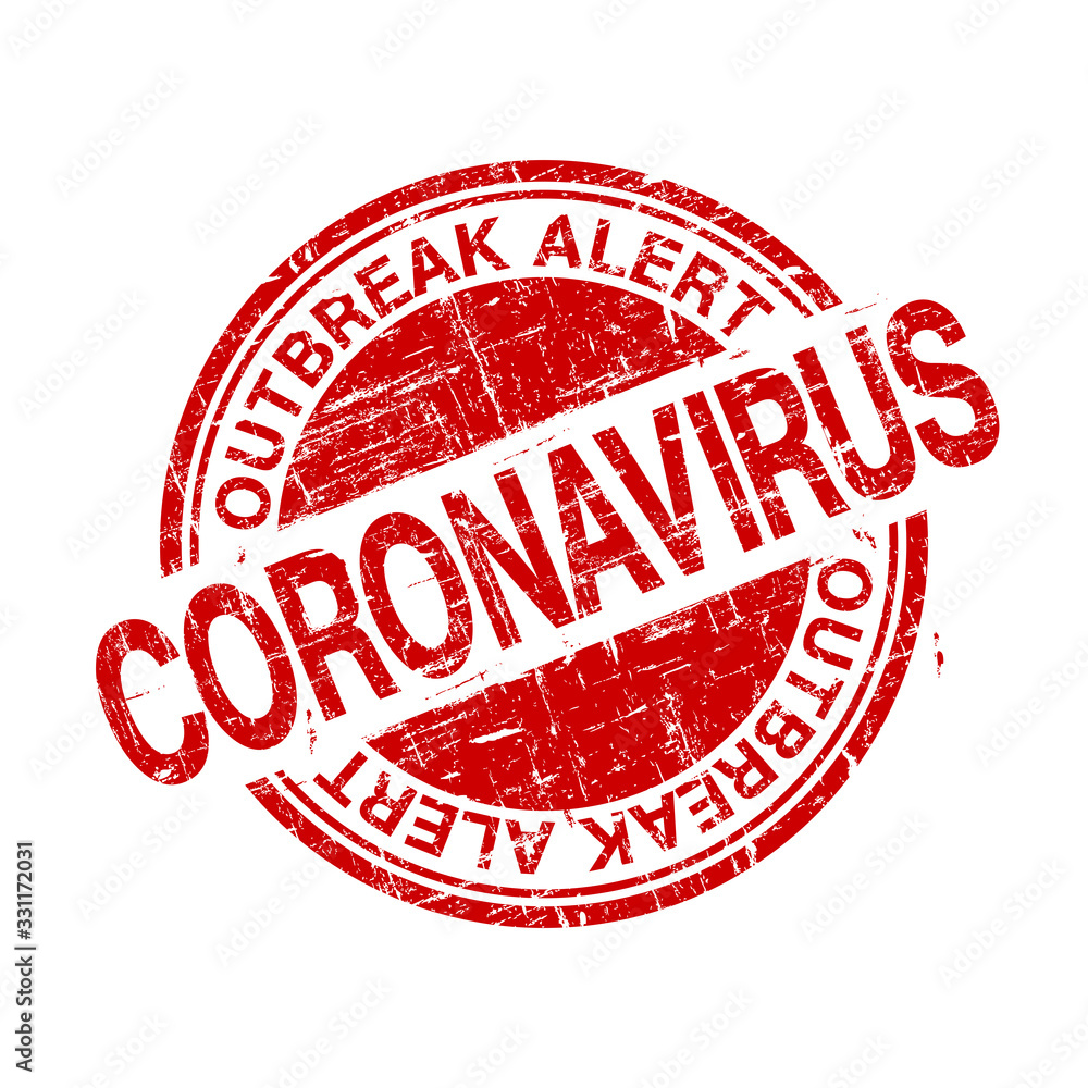Illustation of a stamped text with the message coronavirus - outbreak alert Illustation of a stamped text with the message coronavirus - outbreak alert