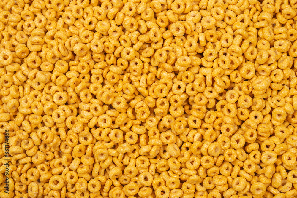 Corn-flakes background and texture. Top view. Corn-flakes background and texture. Top view.