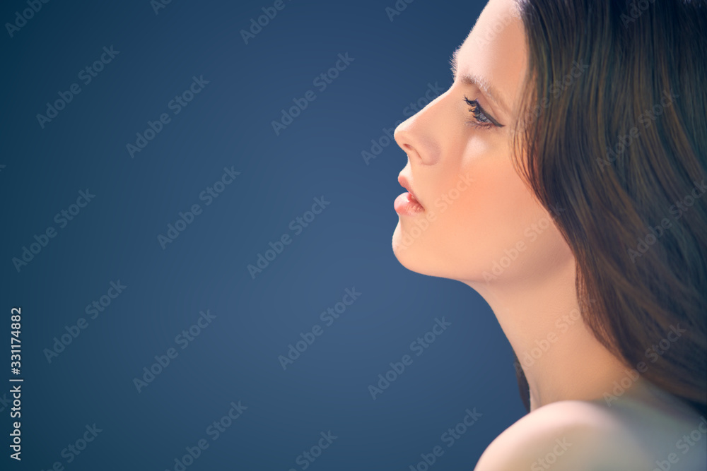 profile of a beautiful girl profile of a beautiful girl